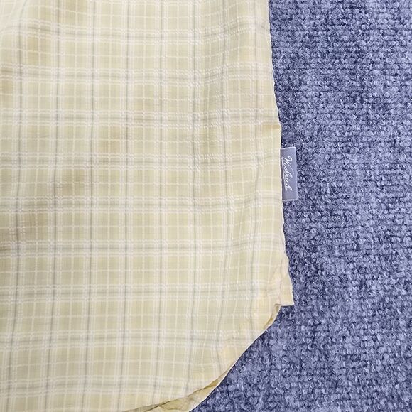 Woolrich Shirt Mens XL Yellow Plaid Seersucker Snap Front Button Hiking Pocket - Picture 16 of 16